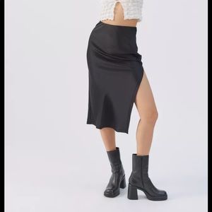 Urban outfitters silky black skirt